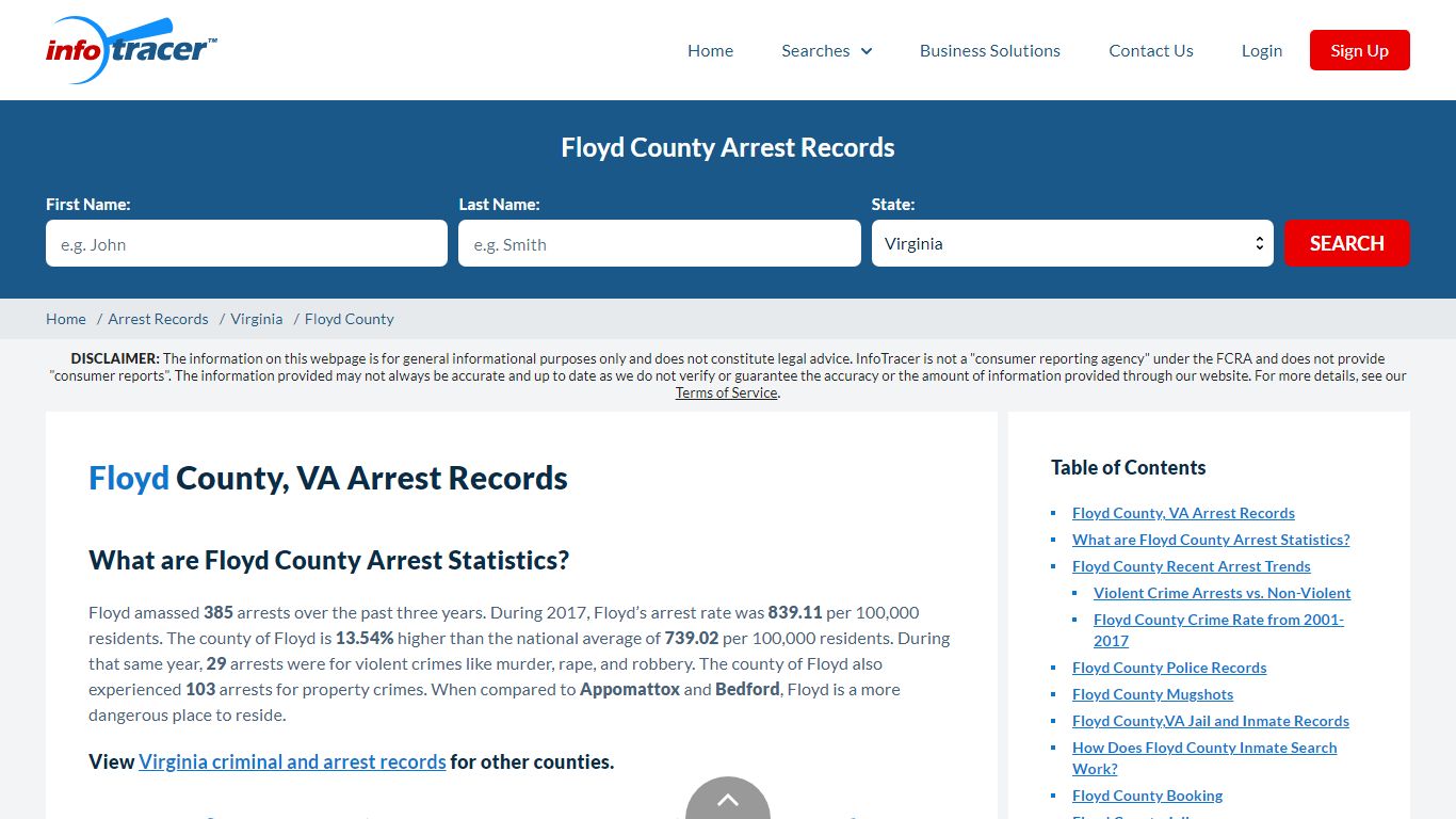 Floyd County, VA Arrests, Mugshots & Jail Records - InfoTracer