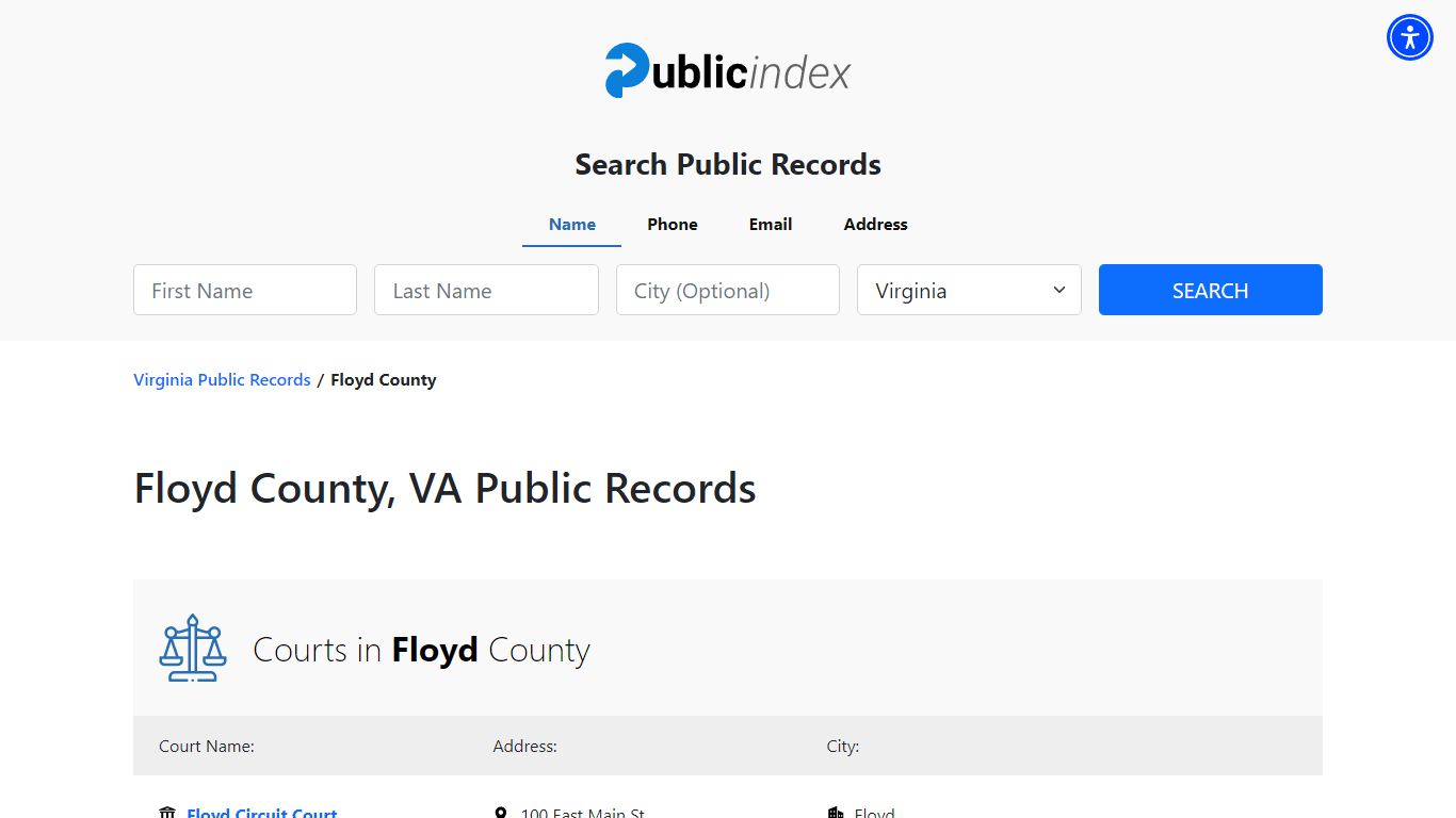 Floyd County, VA Public Court, Arrest and Inmate Records - ThePublicIndex